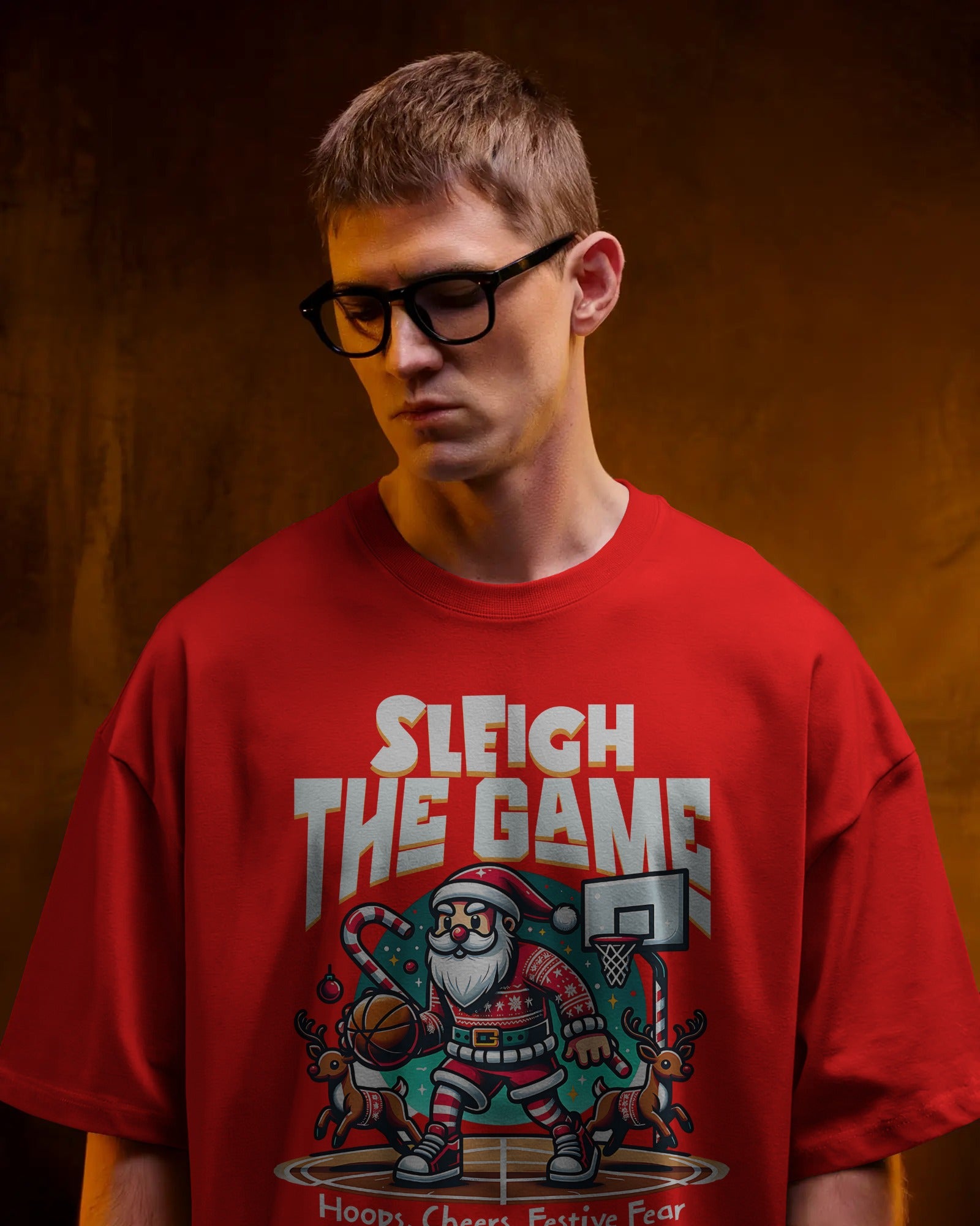 Sleigh the Game - Christmas Edition - Unisex Oversized Tshirt