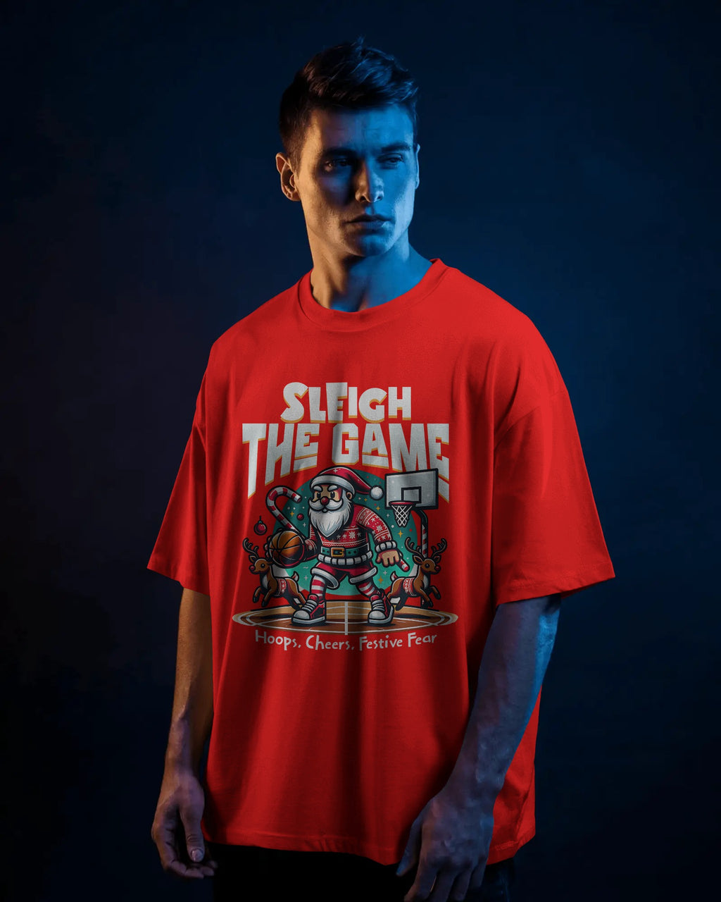 Sleigh the Game - Christmas Edition - Unisex Oversized Tshirt