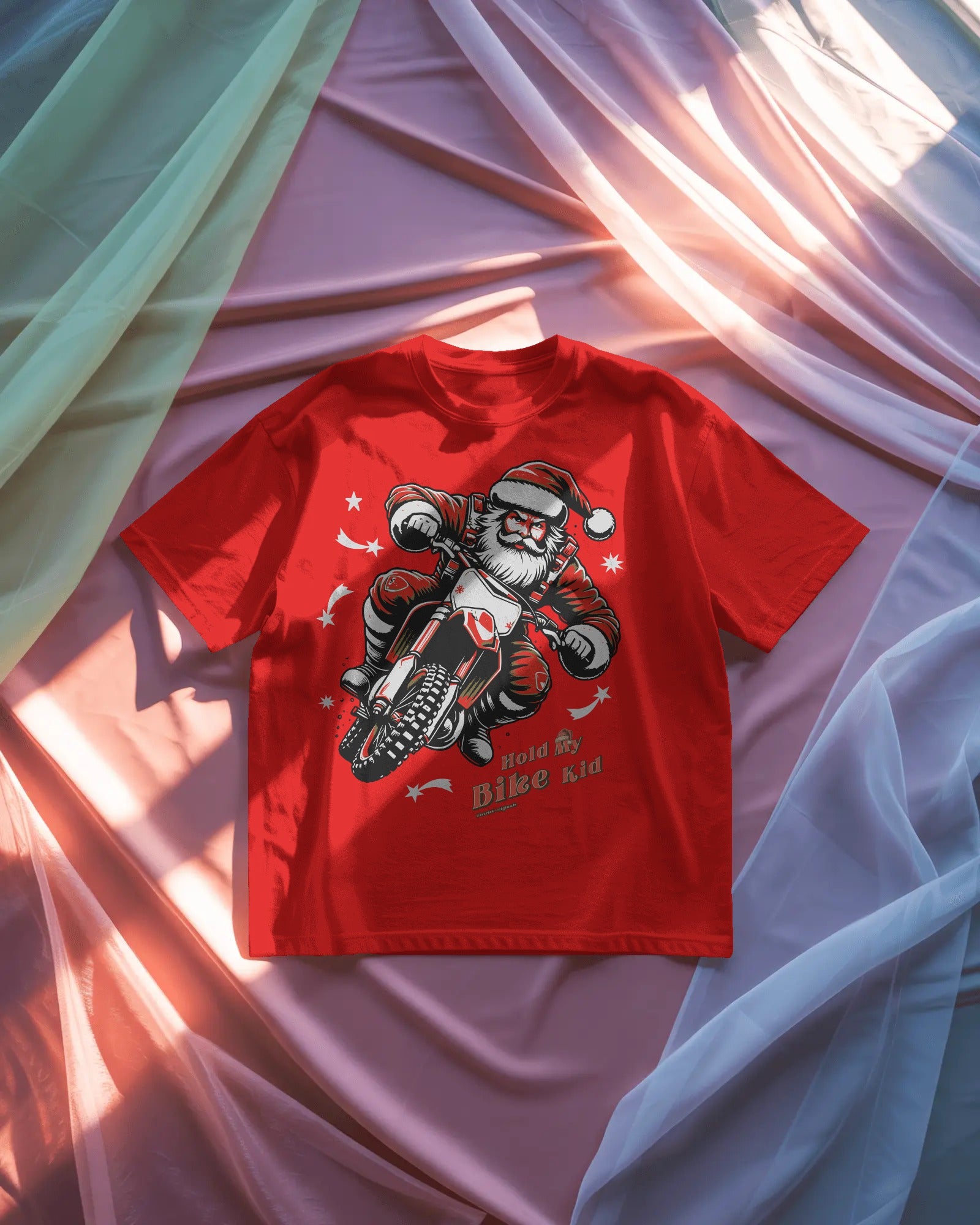 Hold My Bike Kid - Christmas Edition - Unisex Oversized Tshirt